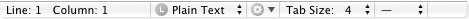 TextMate Bottom Bar