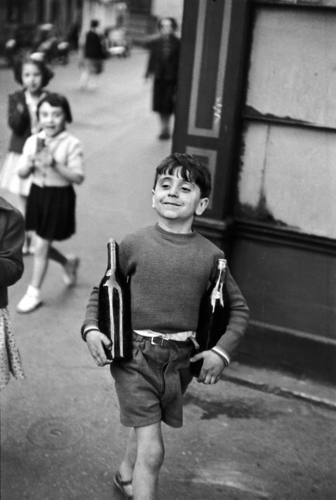 "Boy With the Bottles" Rue Mouffetard, Paris, 1954. Henri Cartier-Bresson.